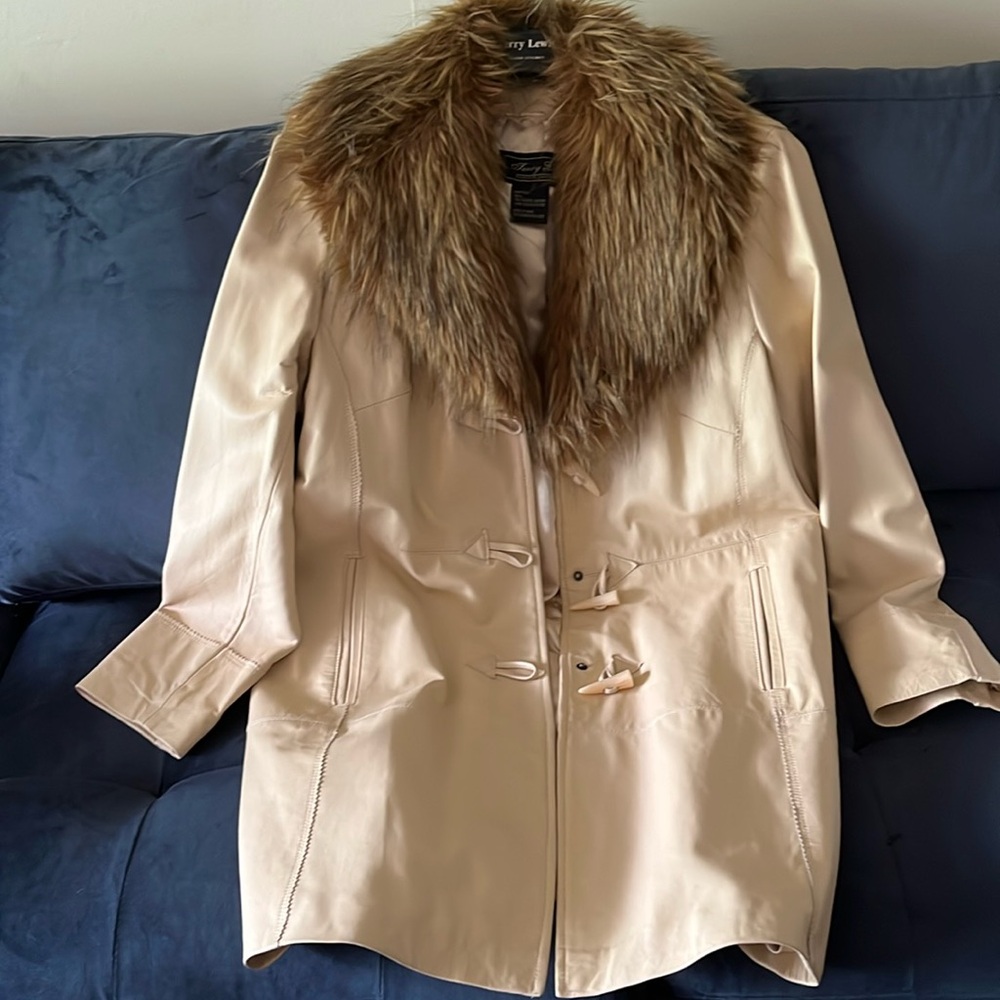 Leather Stroller length leather coat